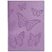 Purple Embossed Butterflies Leather Journal Diary, Lined, 6x8"