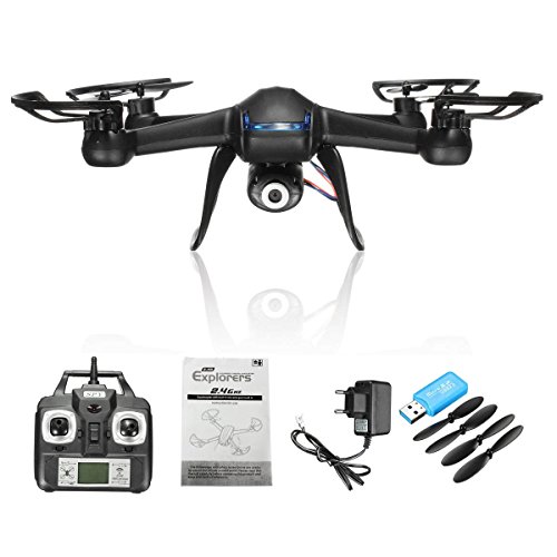 ELEGIANT RC Quadcopter Explorers 2.4G 4 Channel 6-axis Gyroscope With 2MP HD Camera ( RTF ) Black