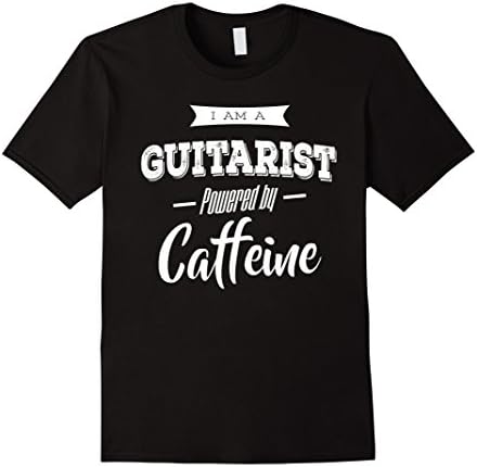 Men's Guitarist Powered By Caffeine T-Shirt 3XL Black