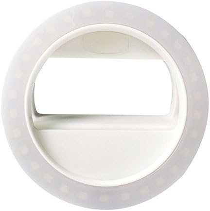 eHappyMaker Night Using Selfie Ring Light for iPhone 6 plus/6s/6/5s/5/ Samsung Galaxy S6 Edge/S6/S5/S4, Galaxy Note 5/4, Blackberry Bold Touch, Sony Xperia and Other Smart Phones (USB Charging)