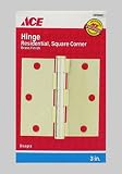 ACE 01-3550-006 RESIDENTIAL HINGE SQUARE 3 SATIN BRASS (PACK OF 5)