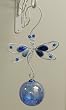 Dragonfly Hook with Hand Blown Glass Globe Suncatcher