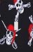 Pirate Skulls on Black Decorative Switchplate Cover