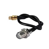 Superbat MCX male straight to F female bulkhead straight pigtail cable RG174 for wireless