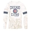 Chicago Cubs Ladies White Wash Tie-Break Long Sleeve by '47 Brand
