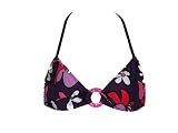 Rampage Mod Purple Print String Bikini Top W/Rings M