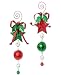 8" Christmas Brites Red Glitter Star & Ball Dangle Ornament