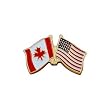 Canada Flag - Left - and USA Flag - Right - Lapel Pin