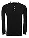 Coofandy Men's Workwear Long Sleeve Polo Henley Shirts