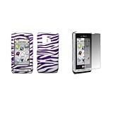 LG Dare VX9700 - Premium Purple and White Zebra Stripes Design Snap-On Cove ....