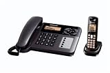 Panasonic KX-TG6461GT schwarz schnurgebundenes Telefon mit AB integrierter DECT-Basis und einem Mobilteil mit Ladeschale