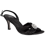 Hard Satin Shoe with Rhinestone Adornment Evening Shoe - (Abigail) by 