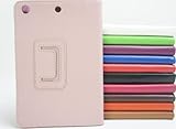 [Progress]iPad mini専用レザーケース/iPadカバー/スタンド機能 液晶保護フィルム付き　02(Pink)