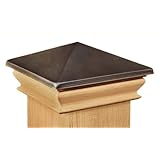 Woodway Products 870.1013 6-by-6-Inch Cedar Anodized Pyramid Post Cap, Platinum