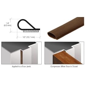 CRL Brown Self-Adhesive Weatherstrip - 100 ft. Roll