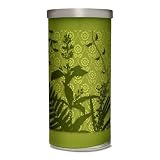 Skeem Arboretum Green Fiddlehead Lantern Candle 32 oz, 240 hour burn time