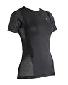 CW-X Women's Ventilator Web Short Sleeved Running Top,Black,Medium
