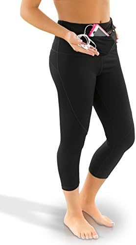 YANA Women's 2-in-1 Running Tights with Front and Back, Water-Resistant Pockets.