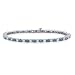 14K White Gold 3 ct. Blue and White Diamond 4 Prong Bracelet