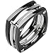 Spikes Titanium Square Root ip Black Bolt Ring