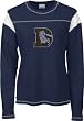 Denver Broncos Women's Navy Classic Logo Long Sleeve Waffle Top
