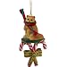 Red Persian Cat Candy Cane Christmas Ornament