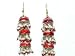 2 Reds Kundan Lakh Hand Made Earring Bellydance India
