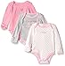 Calvin Klein Baby Girls' Pink and Gray Long-Sleeve Bodysuits, Pack of 3