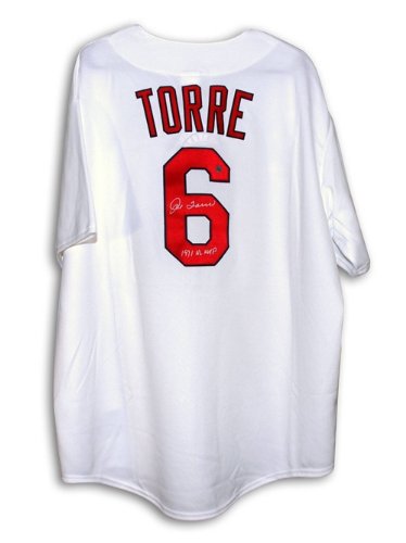 Joe Torre Autographed/Hand Signed St. Louis Cardinals White Majestic Throwback Jersey Inscribed ''19