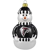 NFL Atlanta Falcons Blown Glass Snowman Ornament