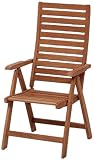 Produkt-Bild: BREMA 152831 Teakholz Hochlehner Klappsessel "Riva", gelb-verzinkte Hardware