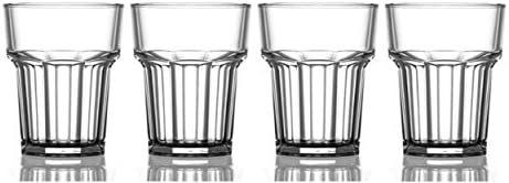 4 x Unbreakable Polycarbonate Tonic / Mixer / Cocktail / on the rocks Glassware (9oz Rocks)