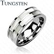 Tungsten Carbide Ring With Dual Mother of Pearl Inlays