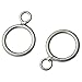 2 pcs 925 Sterling Silver 10mm Round Soldered Double Pendant Link Charm Connector Jump Ring 18 Gauge/1mm Wire