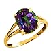 2.50 Ct Green Oval Mystic Quartz Yellow Gold title=