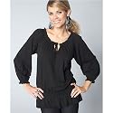Misses RXB Smocked Waist Peasant Top