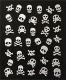 Crazy Metal Sticker Totenkopf Silber