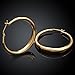 OXA Fashion Star Street Snap Popular Accessories Color Retention Gold plated 35mm DiameterEarrings (Rose Gold,Yellow Gold)
