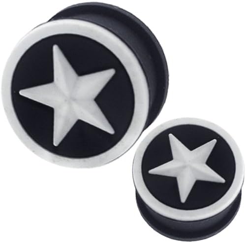 MoDTanOiz - Flesh tunnels Flexible Silicone Ear Gauge gauges Ears Plug Tunnel Earring Double Flare 4mm - 26mm (Pair)