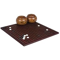 5/8'' Beechwood Go Board Wood Bowls Stone Game Set