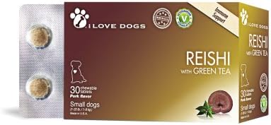 i Love Dogs Reishi with Green Tea Immunity Boost Supplement for Small Dogs 0 to 20-Pound