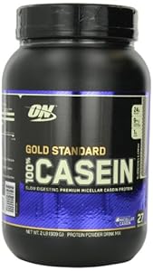 Optimum Nutrition 100% Casein Protein, Blueberries and Cream, 2 Pound