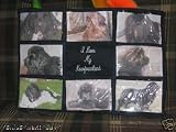 I Love My Newfoundland Dog Personalized Photo Tote Bag (Navy Blue or Red)
