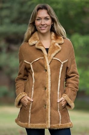 Junior Online Clothing Stores : Women's Sonya Shearling Sheepskin Rancher Jacket Online