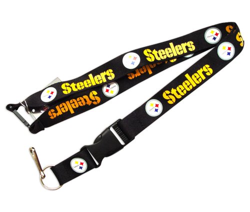 Pittsburgh Steelers Clip Lanyard Keychain - Black - by Aminco
