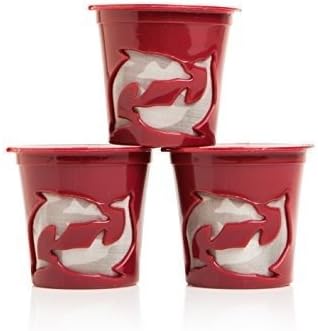 Filip Coffee - Refillable K-Cup Pods for Keurig Machines - 8ml Scoop Included - Set of 3 Pods (Red)
