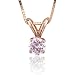 14k Rose Gold Pink Diamond Pendant (1/5 ct)
