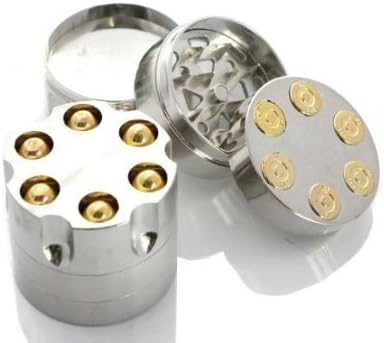 2' Aluminum 3 Piece Tobacco Spice Herb Revolver Bullet Grinder - Fun Novelty Mill Tool