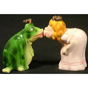 Kissing Frog Prince Princess Salt & Pepper Shaker S/P