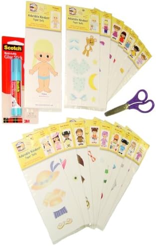 Adorable Kinders 20 Piece Vianca Paper Doll Set